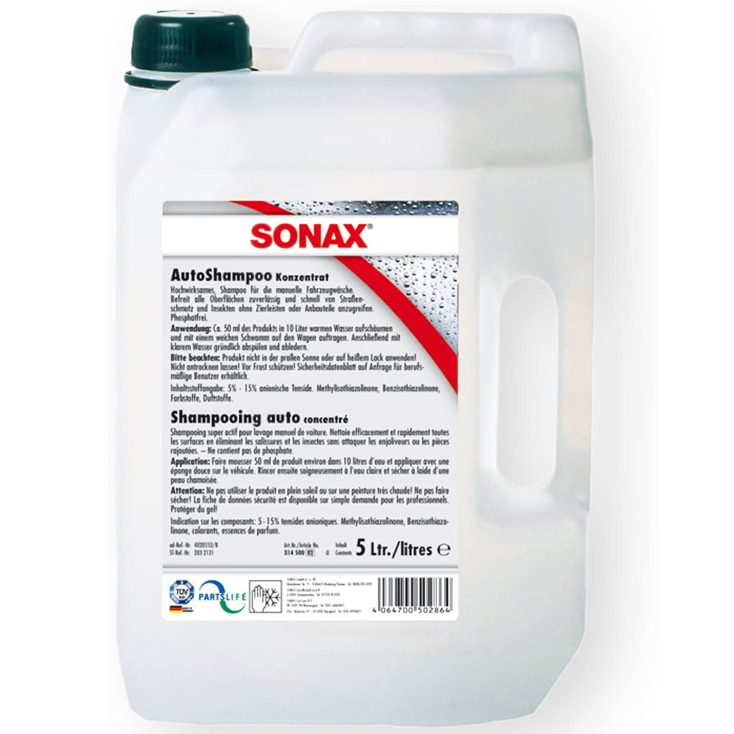 Sonax Car Shampoo Concentrate 03145000 5L – Autoline